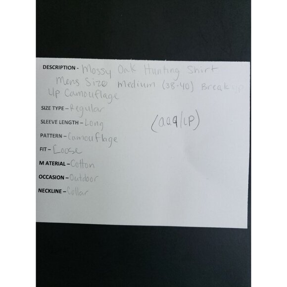 Mossy Oak Hunting Shirt Men's Size Medium Break Up Camo - Picture 6 of 6